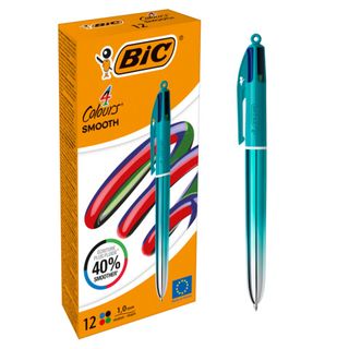 Penna sfera a scatto multifunzione 4 Colours Smooth - 1.0 mm - fusto verde acqu…