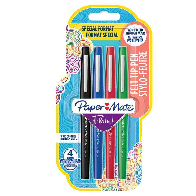 Pennarello Flair Nylon - punta feltro - 1,10mm - colori assortiti Classic - Pap…