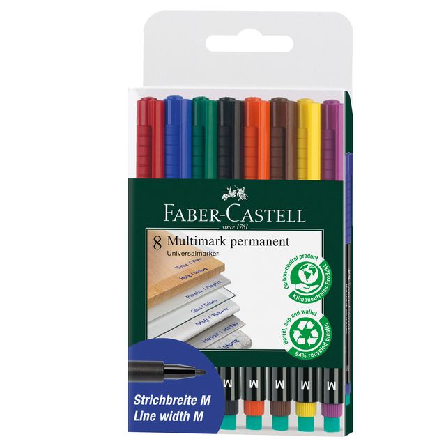 Pennarello Multimark universale permanente con gomma - punta media 1,0mm - astu…