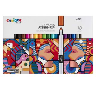 Pennarello Prisma - punta 3,7 mm - colori assortiti - Carioca Plus - conf. 18 p…