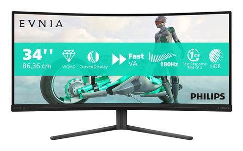 Philips Evnia 3000 34M2C3500L - Monitor a LED - gaming - curvato - 34" - 3440 x…