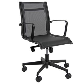 Poltrona direzionale Pollux all black PVD - con braccioli inclusi - nero - Unis…
