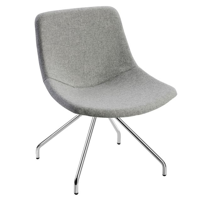 Poltroncina visitatore Tosca TO4CV - senza braccioli - grigio chiaro - Unisit