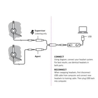 Poly - Ripartitore cuffia - Y-type training cable - per Poly Blackwire 5200
