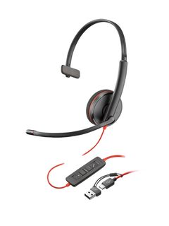Poly Blackwire 3210 - Blackwire 3200 Series - cuffie con microfono - over ear -…