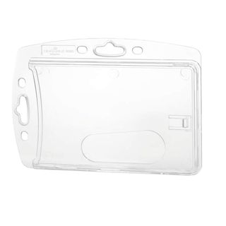 Portabadge rigido - 5,4 x 8,7 cm - trasparente - Durable - conf. 10 pezzi
