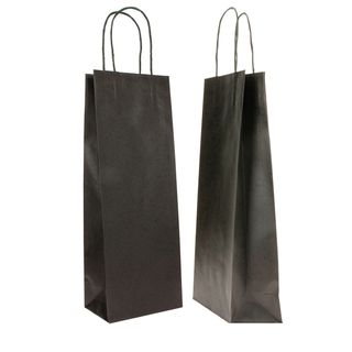 Portabottiglie BARBERA - maniglie cordino - 14 x 9 x 38 cm - carta biokraft - n…