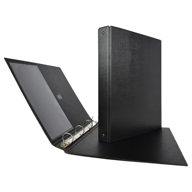 Raccoglitore Stelvio - 22 x 30 cm - 4 anelli a R 16 mm - dorso 2,5 cm - nero - …