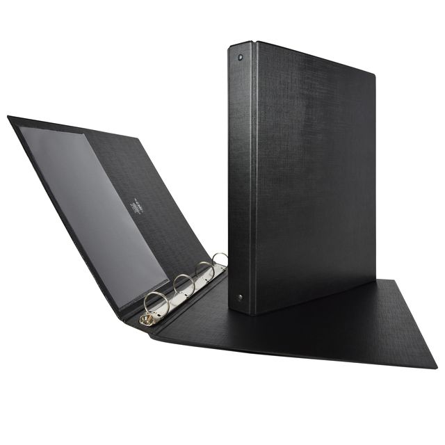 Raccoglitore Stelvio - 22 x 30 cm - 4 anelli a R 25 mm - dorso 3 cm - nero - Se…