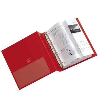 Raccoglitore Stelvio - 22 x 30 cm - 4 anelli a R 30 mm - dorso 3,5 cm - rosso -…