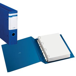 Raccoglitore Stelvio F - 22 x 30 cm - 4 anelli a D 50 mm - dorso 7 cm - blu - S…