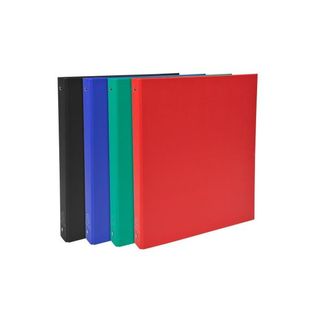 Raccoglitore foderato in PP - A4 - 4 anelli tondi 30 mm - dorso 4cm - rosso - E…