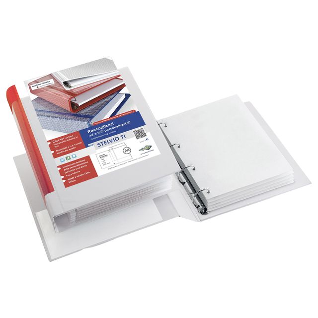 Raccoglitore personalizzabile Stelvio TI - 22 x 30 cm - 4 anelli a D 30 mm - do…