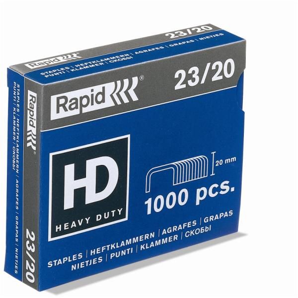 Rapid Strong - Punti metallici - 23/20 - acciaio galvanizzato - pacco da 1000 -…