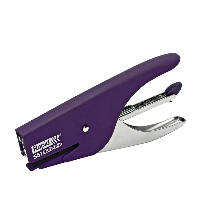 Rapid Supreme S51 Soft Grip - Graffatrice - 15 fogli - 21/4 - metallo - porpora…