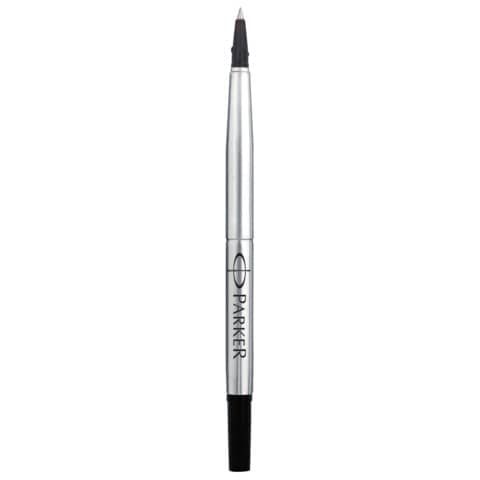 Refill roller Quink standard - punta fine - metallo - nero - Parker