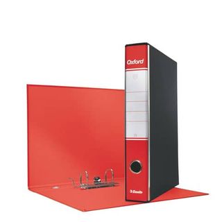 Registratore Oxford G84 - dorso 5 cm - protocollo 23 x 33 cm - rosso - Esselte