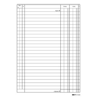 Registro cassa entrate/uscite - 24 x 17cm - 100 fogli - Edipro