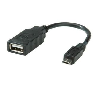 Roline - Cavo USB - Micro-USB Tipo B (M) a USB (F) - USB 2.0 OTG - nero