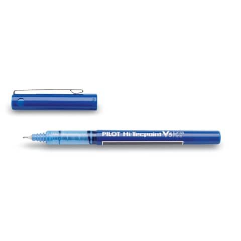 Roller Hi Tecpoint V5 con cappuccio - punta 0,5mm - blu - Pilot - conf. 16 + 4 …