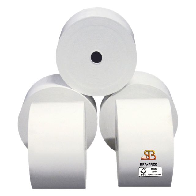 Rotolo per distributore self service - 57 mm x 85 m - 70 gr - diametro esterno …