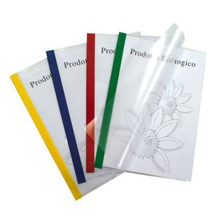 SEI POLI 200 - Cartella a L - per A4 - capacità 30 fogli - blu con copertina fr…