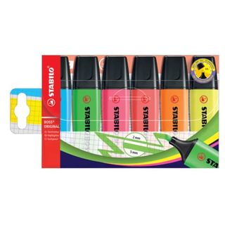 STABILO BOSS ORIGINAL - Evidenziatore - blu fosforescente, arancione fluorescen…