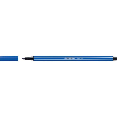 STABILO Pen 68 - Penna punta in fibra - blu oltremare - inchiostro base acqua -…