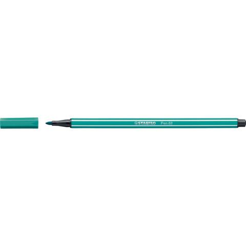 STABILO Pen 68 - Penna punta in fibra - blu turchese - inchiostro base acqua - …