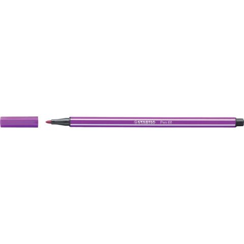 STABILO Pen 68 - Penna punta in fibra - lilla - inchiostro base acqua - 1 mm - …