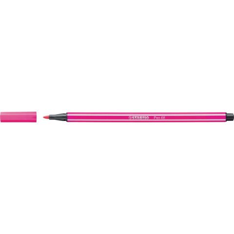 STABILO Pen 68 - Penna punta in fibra - rosa - inchiostro base acqua - 1 mm - m…