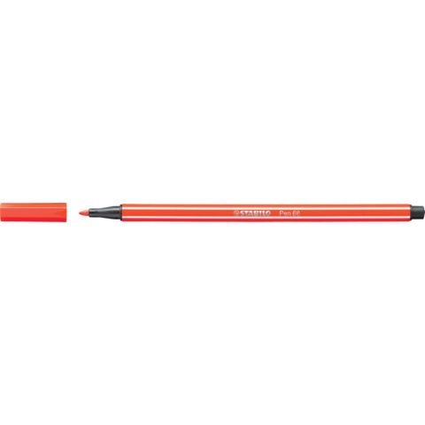 STABILO Pen 68 - Penna punta in fibra - rosso chiaro - inchiostro base acqua - …