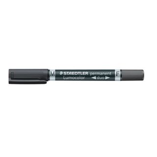 STAEDTLER Lumocolor duo - Pennarello a due punte - permanente - nero - 1.5 mm /…