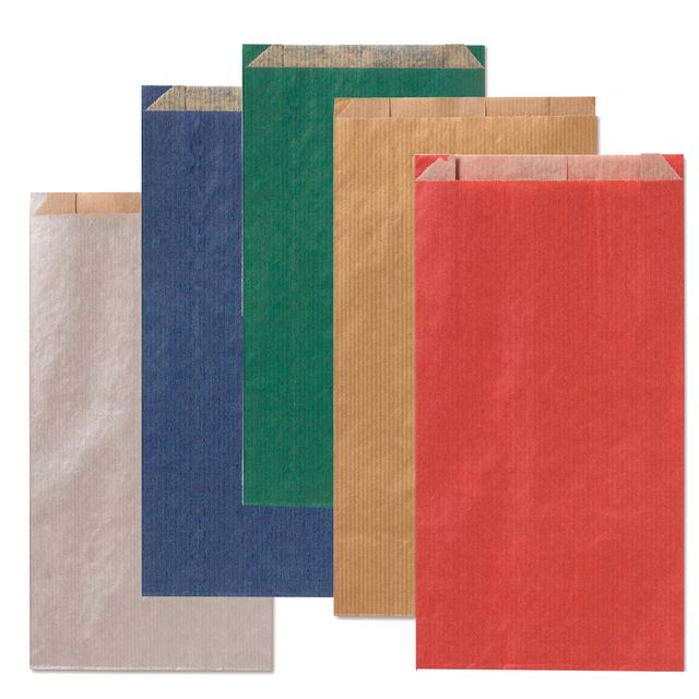 Sacchetto a soffietto - 14 x 28+5 cm - colori scuri assortiti - Rex Sadoch - co…