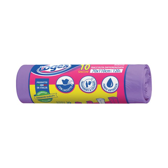 Sacchi per immondizia - 70x110 cm - 120 L - 16 micron - viola - Logex Professio…