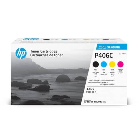 Samsung/HP - Multipack 4 Toner originale - C/M/Y/K - CLTP406C/ELS