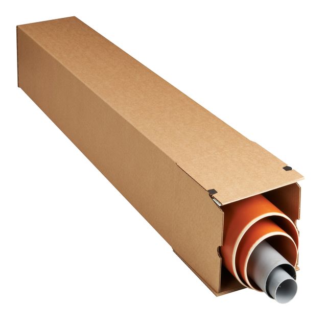 Scatola a tubo Square Box - chiusura strip - 10,5 x 10,5 x 61 cm - cartone micr…