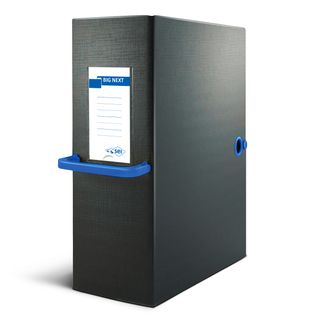 Scatola archivio Big Next - dorso 16 cm - 25 x 35 cm - nero/blu - Sei Rota