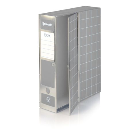 Scatola archivio Box1 - dorso 9 cm - 37,5 x 29,5 cm - grigio - Resisto