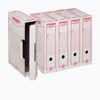 Scatola archivio Storage - A4 - 8,5 x 31,5 x 22,3 cm - bianco e rosso - Esselte…