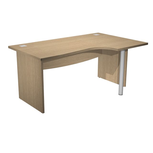 Scrivania Agorà Direction Compact - DX - fianco pannello - L 160 cm - rovere