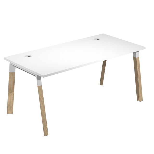 Scrivania Woody Superior - 160 x 80 x 72,5 cm - piano bianco