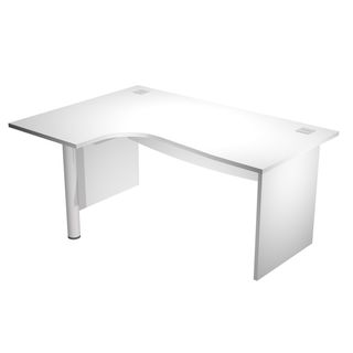Scrivania compact Agorà - fianco sx melaminico - L180 x P120/80/60 x H73 cm - c…