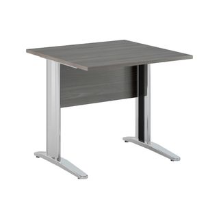 Scrivania lineare Easy - 80 x 80 x 72 cm - Frassino toscano/grigio cromato