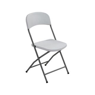 Sedia pieghevole - 43x43x83 cm - polietilene/acciaio verniciato - bianco - Sere…