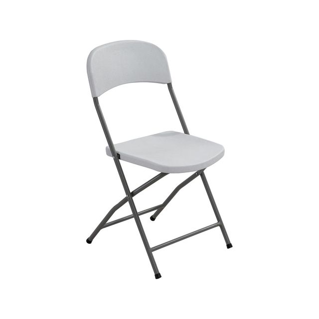 Sedia pieghevole - 43x43x83 cm - polietilene/acciaio verniciato - bianco - Sere…