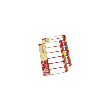 Separatore Festival - 12 tasti neutri colorati - cartoncino 140 gr - A4 - multi…
