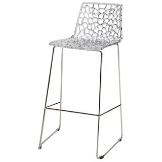 Sgabello Spider Fix - 44 x 53 x 96 cm - policarbonato - trasparente - Grandsole…
