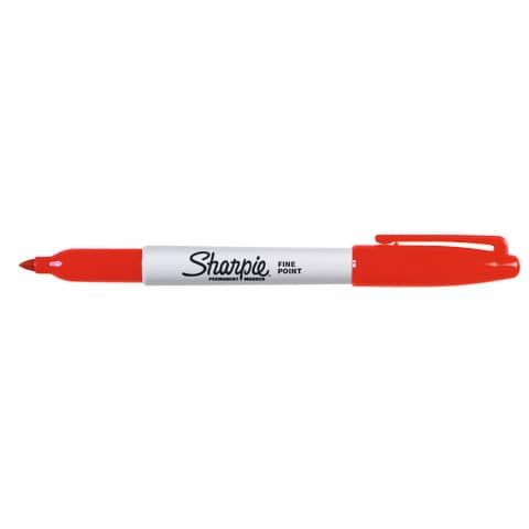 Sharpie - Marcatore - permanente - rosso - inchiostro base acqua - 0.9 mm - fin…