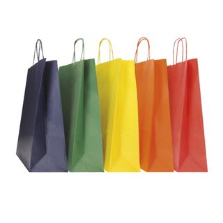 Shopper Twisted - maniglie cordino - 36 x 12 x 41 cm - carta biokraft - colori …